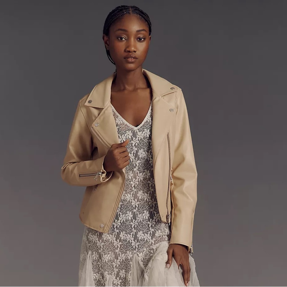 Anthropologie The Saige Faux-Leather Moto
Jacket
